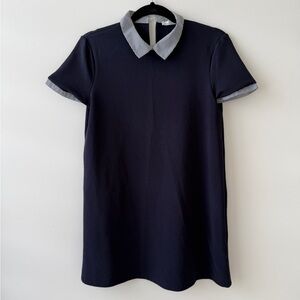 Zara trafalgard Blue Collared Dress
